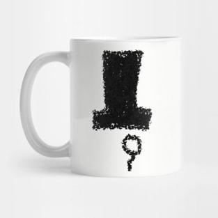 Painted Top hat with Monocle Mug